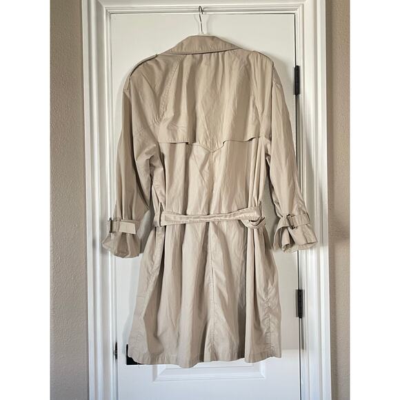 London Fog 12 Trench Rain Coat Belted Lined Vtg 90s - Picture 6 of 10